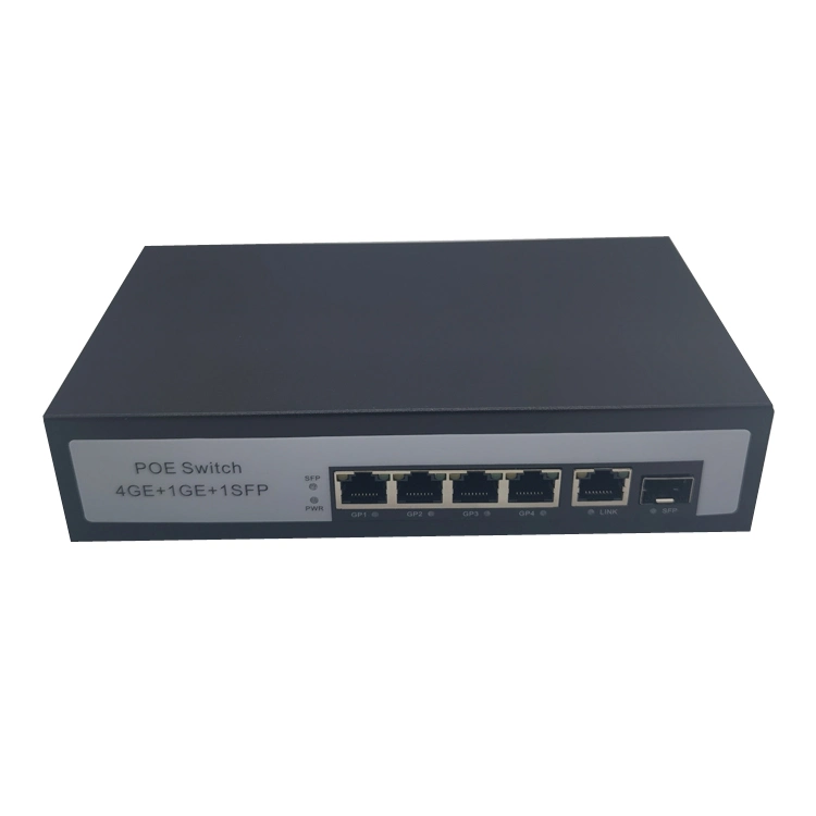 Оптоволоконный коммутатор Poe Full Gigabit 1 — оптический 5 — электрический 1