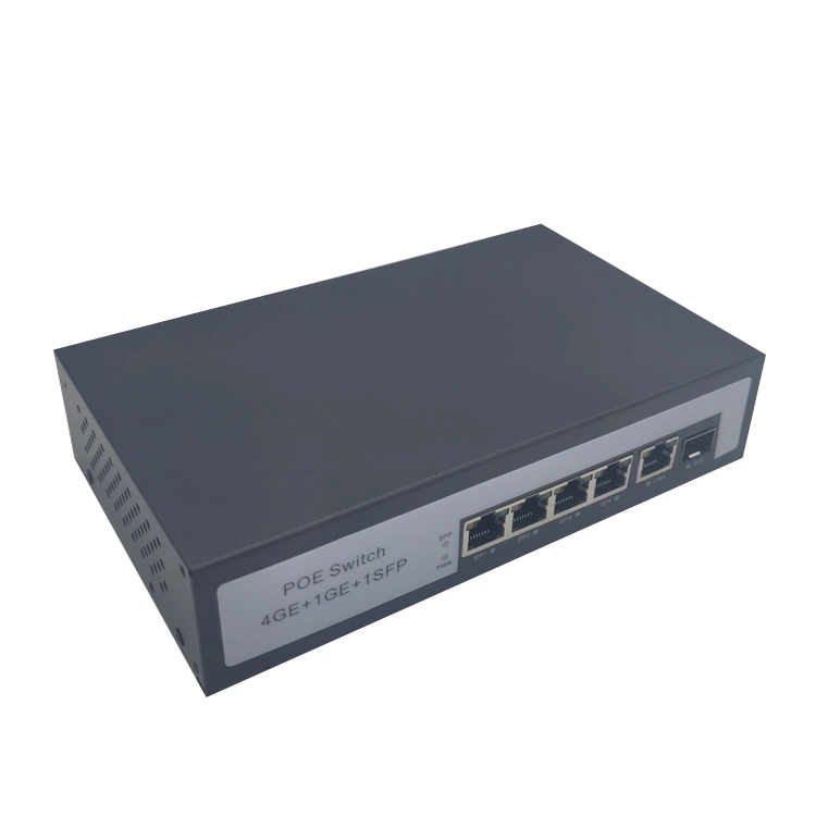 Оптоволоконный коммутатор Poe Full Gigabit 1 — оптический 5 — электрический 2